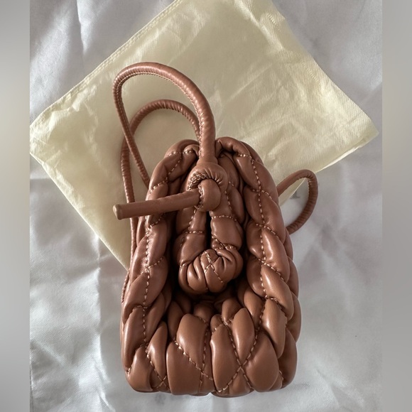 Designer Inspo Tan Crossbody Pouch - Picture 5 of 10